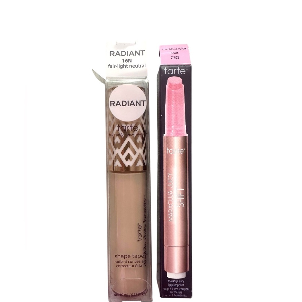 Tarte Shape Tape Radiant Concealer 16N Fair Light Neutral NWB & Lip Plump CEO